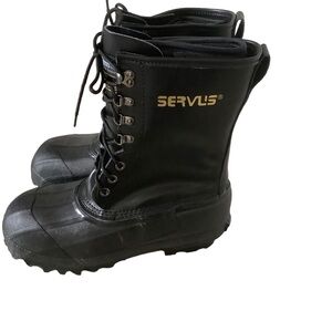 Servis men’s steel toed safety work boots black thermolite size 9